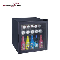 Mini réfrigérateur de boissons gazeuses à porte en verre Red Bull de marque personnalisée de 50 litres avec fenêtre