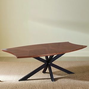 <b>High</b> Quality Curve Dining <b>Table</b> Solid Wood Handmade Furniture for Modern Home <b>Kitchen</b> Dining Room Restaurant Cafe - Product Image 1