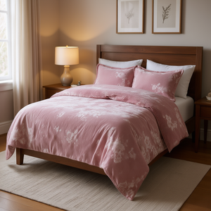 Ensemble de couette réversible en sherpa 6 pièces, velours froissé imprimé floral, taille King et Super King, literie pour la maison - Product Image 2