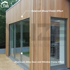 บ้านตู้คอนเทนเนอร์หุ้มไม้ หน้าต่างกระจกขนาดใหญ่ บ้านสำเร็จรูปแบบโมดูลาร์ บ้านพักอาศัยกลางแจ้ง - Product Image 4