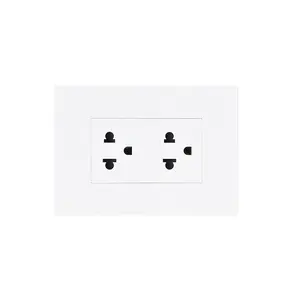 Good Quality Electric Wall Switches and Socket Outlet Receptacle Interruptor de luz y Toma Corriente Doble