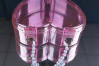 Boîte à cadeau en plastique, boîtier cadeau en forme de cœur avec motifs artisanaux, boîtier de rangement transparent pour art