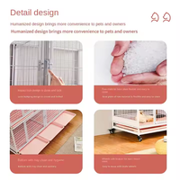 Cage d'élevage de chat en plastique renforcé et en fer Petite cage d'élevage de chat Pigeon lapin d'intérieur avec fermeture à bouton pour chiens