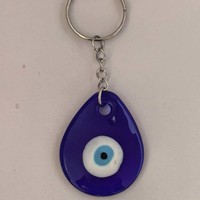 Pendentif Œil Turc Bleu en Verre Fait Main DIY pour Porte-clés, Collier, Chaîne de Téléphone – Vente en Gros Turque et Grecque