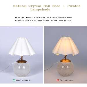 High-End Creative Farmhouse Style Glass Fabric <b>Bedside</b> Lamp Luxury Decorative <b>Table</b> Lamp for Hotel Living Room Dining Room - Product Image 3