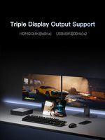 Estación de Trabajo Core I9-13900H Mini PC Versión Barebone RAM 2xUSB4 1xHDMI 2x2.5G LAN 3 Ranuras para Negocios Gráficos Integrados