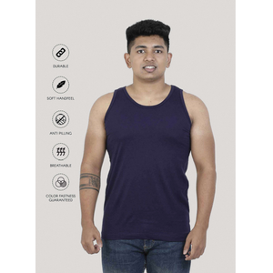 เสื้อกล้ามสำหรับผู้ชาย น้ำหนักเบา 160 GSM ผ้าฝ้ายเนื้อนุ่ม ดีไซน์ไร้แขน ระบายอากาศได้ดี สวมใส่สบาย เหมาะสำหรับใส่ลำลอง ออกกำลังกาย หรือเล่นกีฬา - Product Image 5