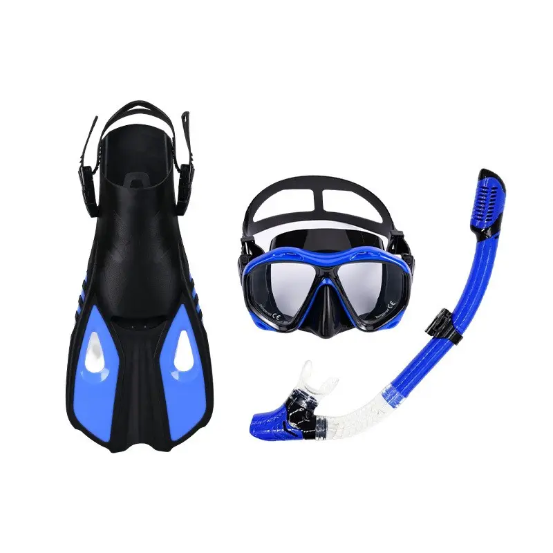 Kacamata selam Scuba Anti kabut, peralatan selam skuba Set Snorkel sirip masker renang Anti kabut