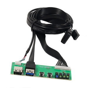 เคสพีซีด้านหน้า IO PCB <span class=keywords><strong>สาย</strong></span> USB2.0รีเซ็ตพลังงาน USB3.0สวิตช์ไฟ LED <span class=keywords><strong>HDD</strong></span> สำหรับแชสซีเดสก์ท็อป ATX - Product Image 1