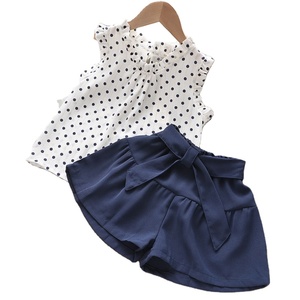 Ropa de Verano para Bebés, Camisa de Lunares para Niñas Pequeñas, Pantalones Cortos, Conjuntos de Ropa de Boutique para Niñas de Alta Calidad, Conjuntos de 2 Piezas - Product Image 4