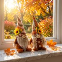Décorations de Noël et de Thanksgiving en gros : Poupée en peluche Gnome sans visage Rudolph, tournesol et feuille d'érable, ornements festifs de la récolte