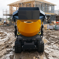 Mini-dumper chenillé diesel avec bétonnière de 300 L - Tout-terrain