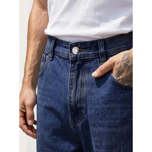 Pantalones Vaqueros Anchos para Hombre FOXA, Pantalones de Mezclilla de Pierna Ancha, Algodón de Peso Medio, Estilo Casual Urbano - Product Image 6