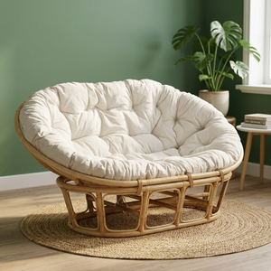 Hot Sell Type 2 Places Papasan pour meubles commerciaux Chaise confortable et élégante avec coussin confortable Idéal pour la détente - Product Image 3