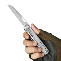 Couteau de poche pliable multifonctionnel en acier inoxydable avec ciseaux pour le camping en plein air EDC