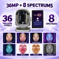 104A AI Skin Analyzer 36MP 8 Spektrum Mesin Analisis Rambut & Wajah Pemindai Wajah Digital dengan Manajemen Backend