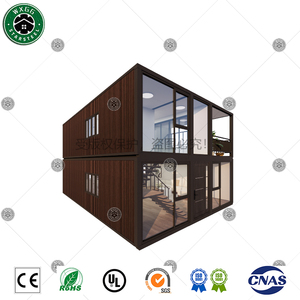Casa Contenedor Prefabricada Certificada de Dos Niveles con Terraza y Barandilla para Patio, Residencia Independiente y Vivienda Multifuncional - Product Image 2
