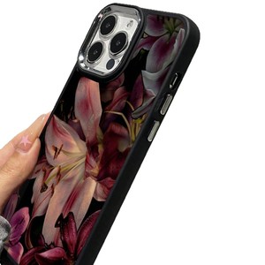 Nouvelle <span class=keywords><strong>Coque</strong></span> de Téléphone Rose Violet Romantique Fleur de Lys pour <span class=keywords><strong>iPhone</strong></span> 17 16 <span class=keywords><strong>Pro</strong></span> <span class=keywords><strong>Max</strong></span>, Électroplaquée Argentée avec Grande Protection d'<span class=keywords><strong>Objectif</strong></span> - Product Image 6