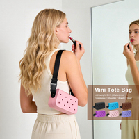 Sac banane mini tendance en EVA imperméable pour femme, sac de taille bandoulière, organiseur de maquillage, sac portable décontracté pour l'extérieur et le quotidien
