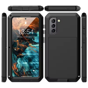 Antichoc Heavy Duty Protection Doom Armor Cover Verre Trempé Métal Aluminium Téléphone Cas <span class=keywords><strong>pour</strong></span> Samsung S21 - Product Image 1