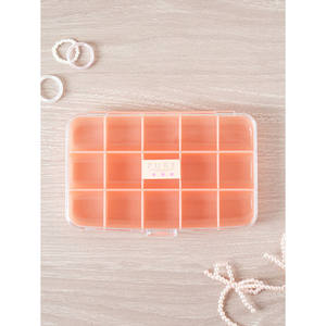 Organisateur de maquillage de boîte de rangement à 15 compartiments rose pur 101 fabriqué au Japon - Product Image 1