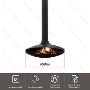 CRUISE 900mm Núcleo de alcohol <span class=keywords><strong>Estufas</strong></span> de leña decorativas modernas Chimeneas colgantes para villas europeas - Product Image 4