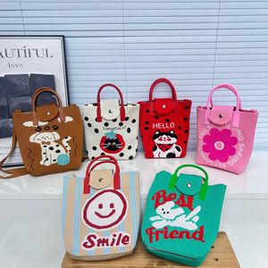 Venta al por mayor patrón de sonrisa bolso de punto lindo señoras Casual Crochet Cartera de punto bolso de mano para las mujeres - Product Image 2