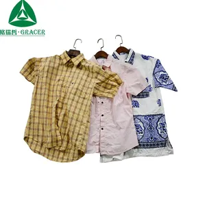 Camisa de segunda mano para hombre, ropa usada asiática, por KG
