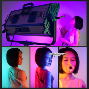 Panneau lumineux LED Yidoblo 300W avec 12 effets, équipement d'éclairage cinématographique 2800k-<span class=keywords><strong>9990k</strong></span> avec contrôle par application téléphonique - Product Image 3