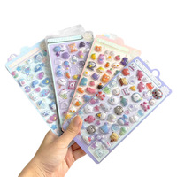 RJ Lustige Süße 3D Frucht-Eiscreme Haustier-Aufkleber Relief-Sticker Scrapbooking DIY Tagebuch Deko Journaling Schreibwaren-Aufkleber