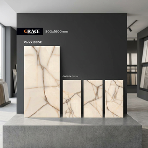 Azulejos de porcelana cerámica esmaltada Realgres Nova Cream 800x1600mm, diseño de mármol crema para pisos de proyectos premium. - Product Image 4