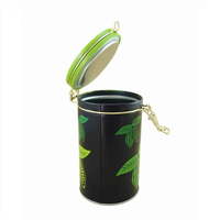 Emballage de boîte à thé ronde en métal personnalisée hermétique pour boîte à café conteneur cylindre de qualité alimentaire