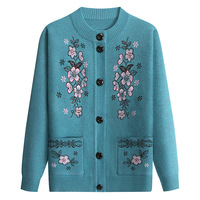 Mutter gepolsterte verdickte Strickjacke Mama Pullover Oma weibliche Strickwaren ältere gepolsterte Mutter Strickjacke