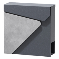 Boîte aux lettres en acier galvanisé anti-vol, anti-rouille, imperméable, avec revêtement en poudre, impression UV, avec support mural pour usage domestique