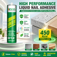 Colle sans clou, adhésif de construction multi-usages, forte adhérence pour le bois, les panneaux muraux en PVC, les meubles, les feuilles de marbre