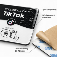 Carte de revue NFC personnalisée avec puce RFID NTAG215 pour TikTok, fonction Tap-to-Give, pour adhésion à l'hôtel cinq étoiles (13,56 MHz)