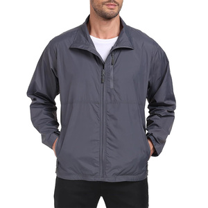 Men's Standard Polyester Cotton Bomber <b>Jacket</b> High Street Quick Dry Breathable Windproof <b>Slim</b> <b>Fit</b> Zipper Closure Front Logo - Product Image 1