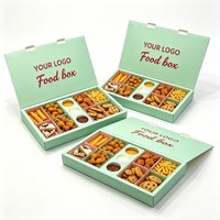 Boîte cadeau en carton biodégradable pour biscuits avec 4/6/9 compartiments séparateurs pour pâtisserie, vente chaude, boîte à bonbons et chocolats