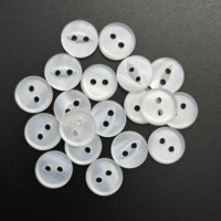 Boutons ronds à dos plat en plastique écologique nacré blanc à 2 trous avec perles, vente en gros d'usine