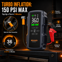 Professional 800A 150PSI 10000mAh 4-in-1 Emergency Battery Booster Tire Inflator Pump Portable Jump Starter with Air Compressor