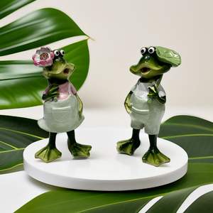 Rana Coppia in resina artigianato cortile pastorale Design decorativo per la casa di <span class=keywords><strong>natale</strong></span> di Halloween ornamento stampo religioso - Product Image 5