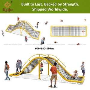 Baihe Loại Mới thương mại giải trí ngoài trời thiết bị kết hợp dây thừng và leo Net cho trẻ em sân chơi - Product Image 4
