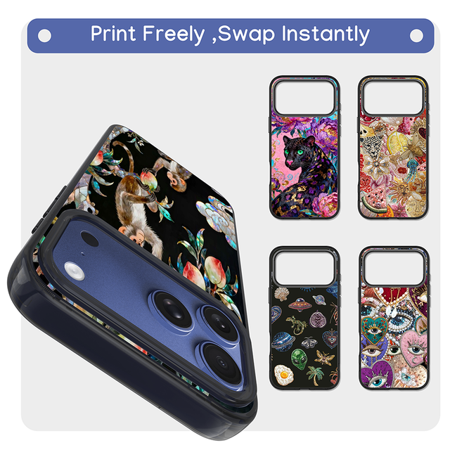 Custom Painted Phone Case, Blank Phone case for Painting, Removable Camera Lens Phone Case, Detachable Lens Frame Phone case