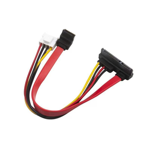 4PIN ขนาดเล็ก + สำหรับสายอะแดปเตอร์ไฟฮาร์ดไดรฟ์พร้อมสายไฟ90องศา VH3.96ระยะห่าง7 + 15P 20ซม. สินค้าตั้งโต๊ะ - Product Image 2