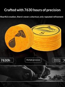 Punta de Taco de Billar de Piel de Cerdo Multicapa de 14 mm Fabricada en China - Opciones de Dureza S/M con Elasticidad y Dureza Equilibradas - Product Image 3