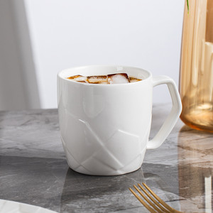 Hot bán văn phòng nhà tùy chỉnh <span class=keywords><strong>Mug</strong></span> với logo nổi sứ nước Espresso Tea Cup handmade trắng gốm cốc cà phê - Product Image 1