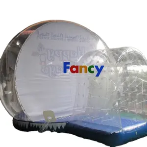 透明充气圆顶泡泡帐篷，带隧道的充气雪球