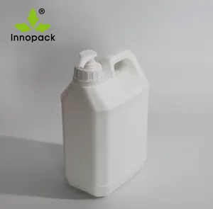 2.5L HDPEホワイトスクエアプラスチックジェリー缶/蓋付きボトル/アルコール用ポンプ