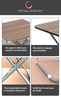 Table pliante en bois de conception carrée légère pliable de haute qualité