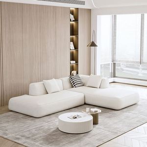 Ý Thiết Kế U Hình Dạng Cắt Phòng Khách Sofa Đặt Sang Trọng Lớn 6 Chỗ Ngồi Khách Sạn Góc Sofa Sang Trọng Trắng Couch - Product Image 6